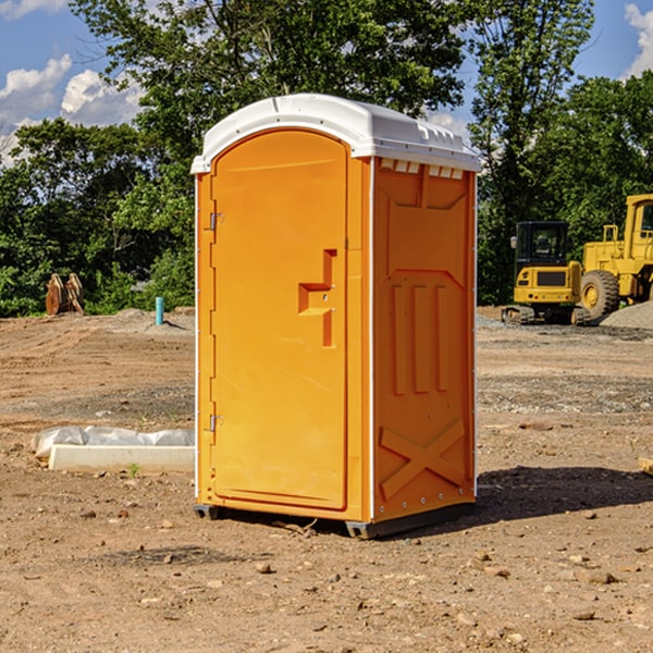 how often are the porta potties cleaned and serviced during a rental period in Wahoo NE